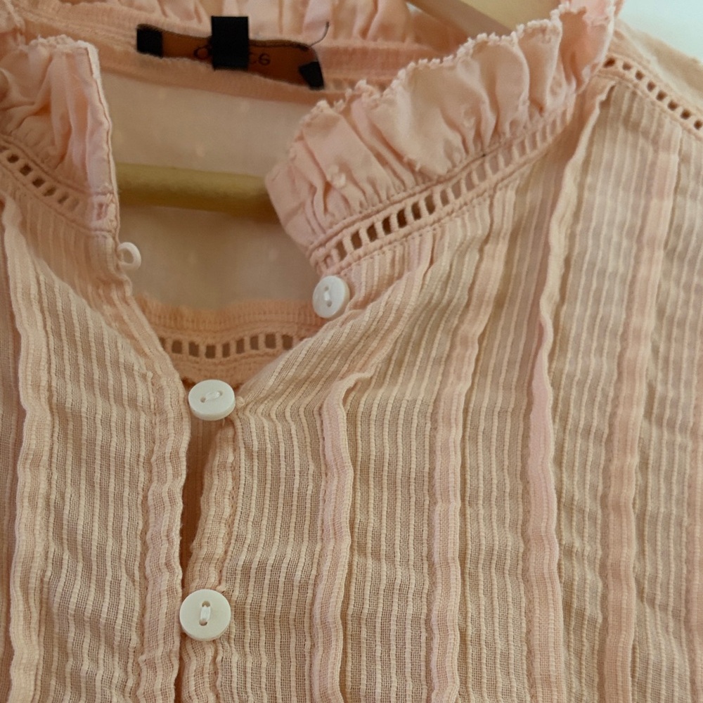 Quince Pink Ruffled Blouse - Picture 3 of 9